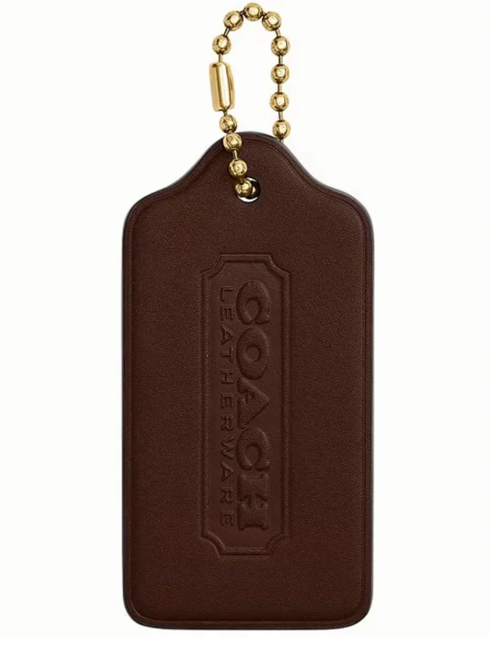 Coach XL hangtag NEW brown glove tanned leather